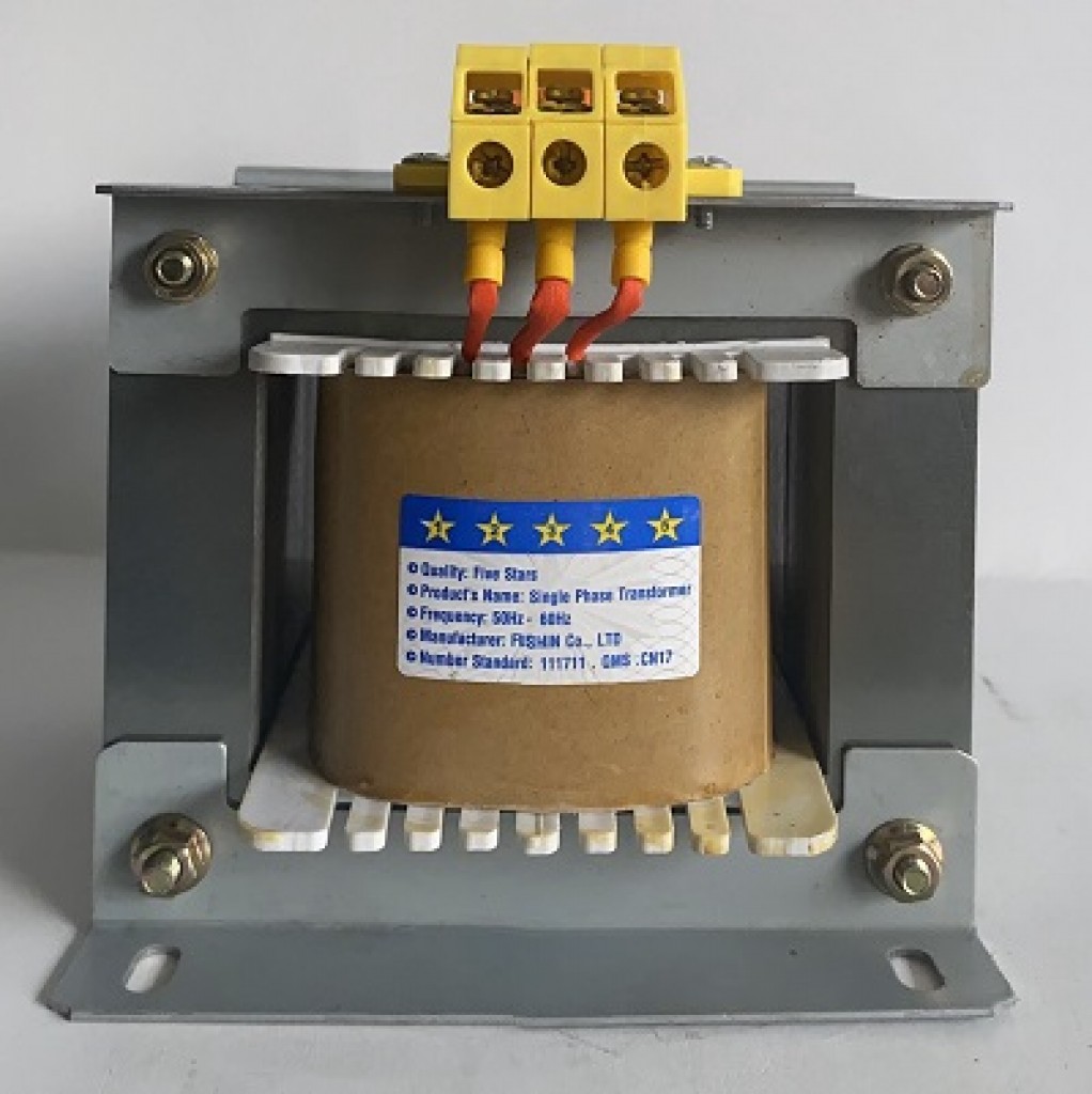 Biến áp cách ly vào 380V ra 220V/24V - 5A -1.1KVA