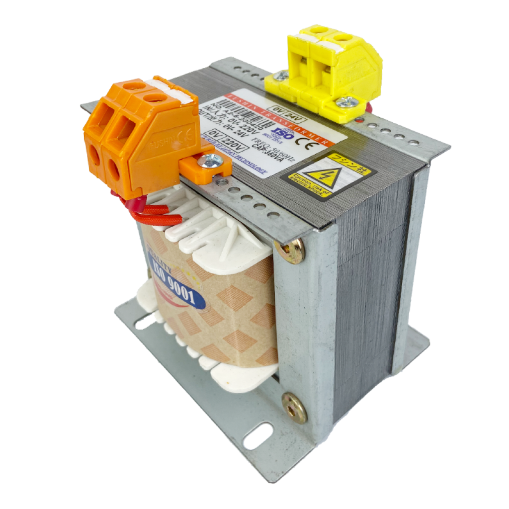 Biến áp cách ly vào 380V 2 pha ra 24V 350VA Fushin