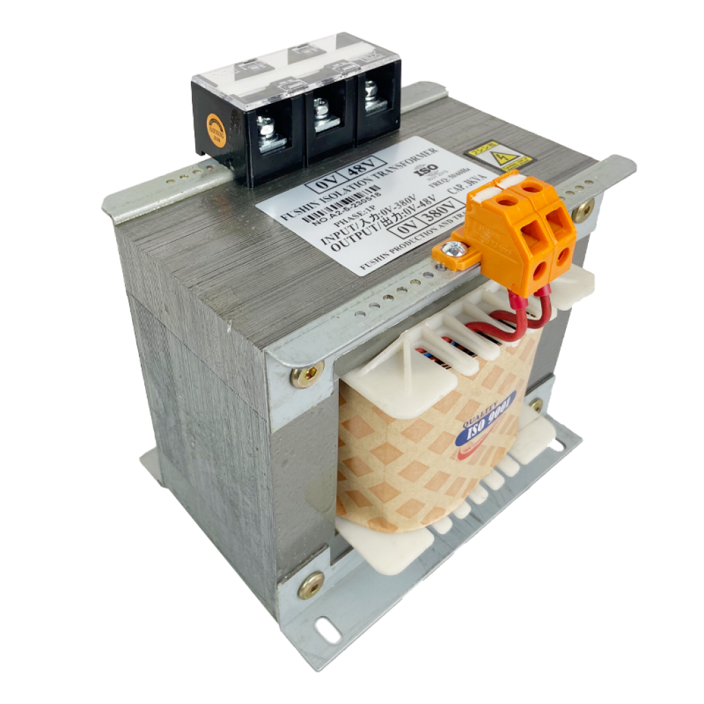 Biến áp cách ly vào 2 pha 380V ra 48V 3KVA Fushin