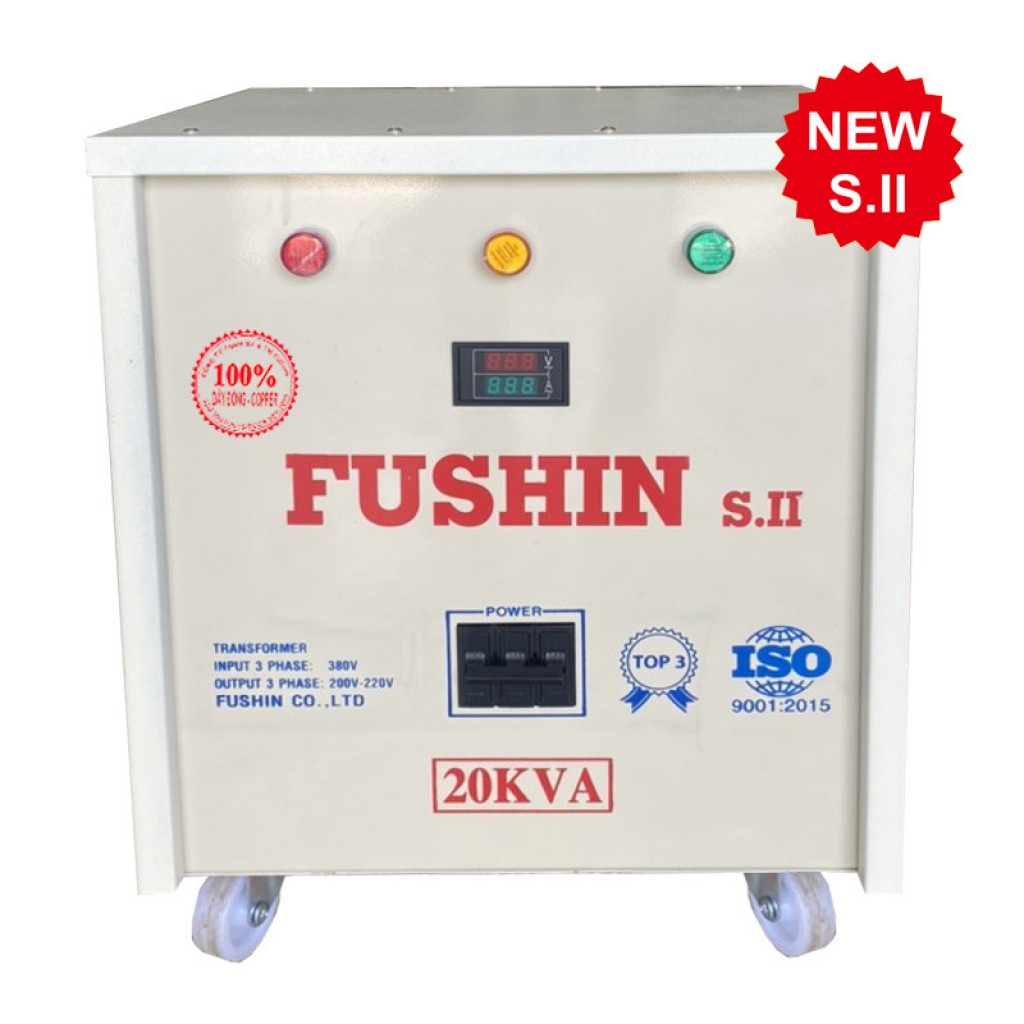 Biến áp tự ngẫu 3pha - 20KVA (S.II) - 100% dây đồng