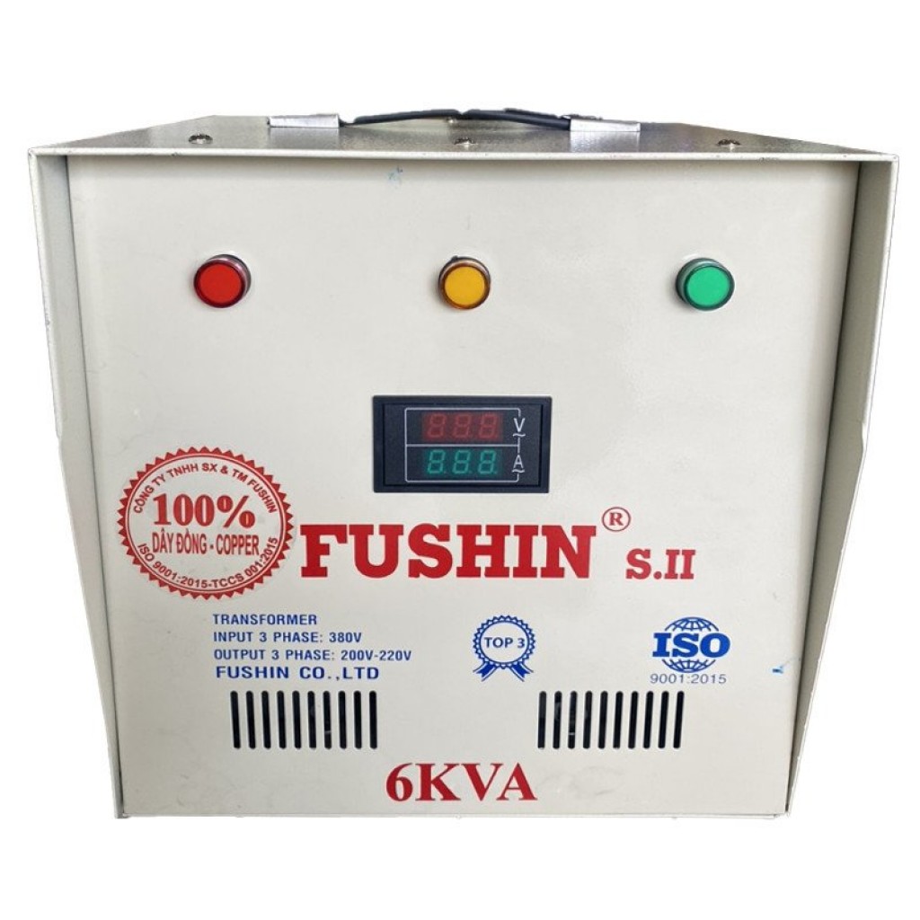 Biến áp tự ngẫu 3pha - 6KVA (S.II) - 100% dây đồng
