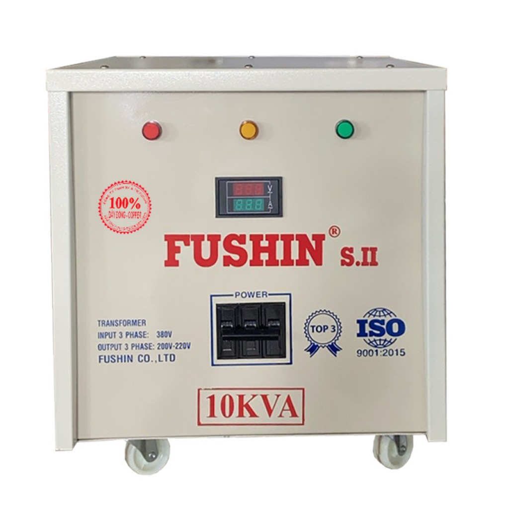 Biến áp tự ngẫu 3pha - 10KVA (S.II) - 100% dây đồng