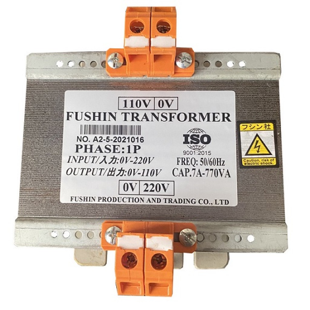 Biến áp tự ngẫu vào 220V ra 110V -7A(770VA)
