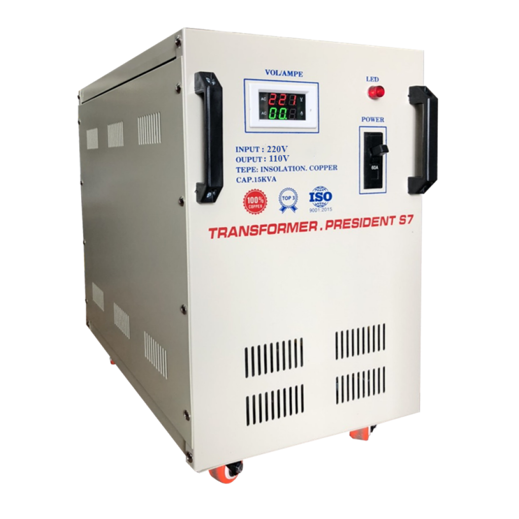 Biến áp cách ly 1P 220V/110V 15KVA-Dây Đồng