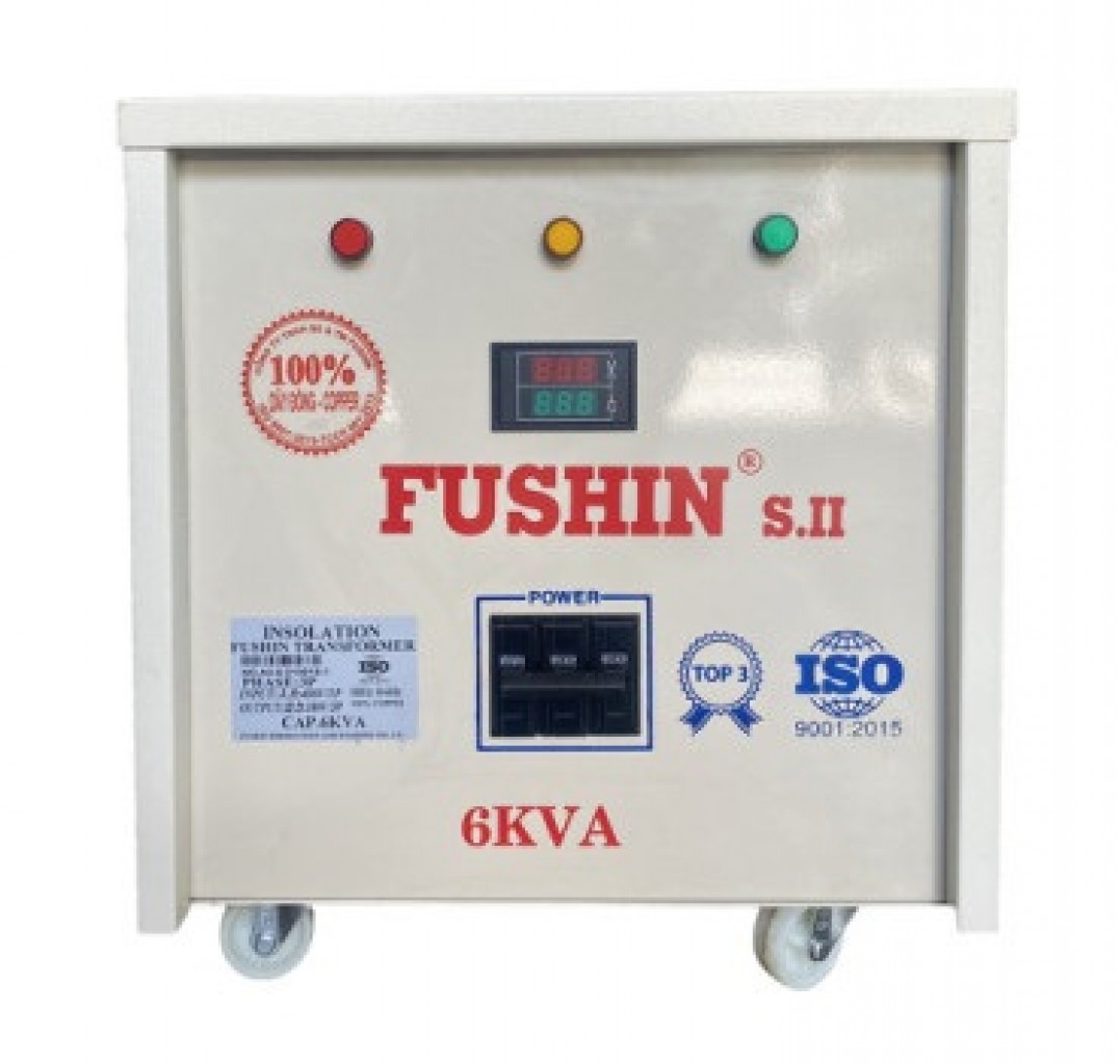 Biến áp cách ly 3pha - 6KVA (S.II) - 100% dây đồng