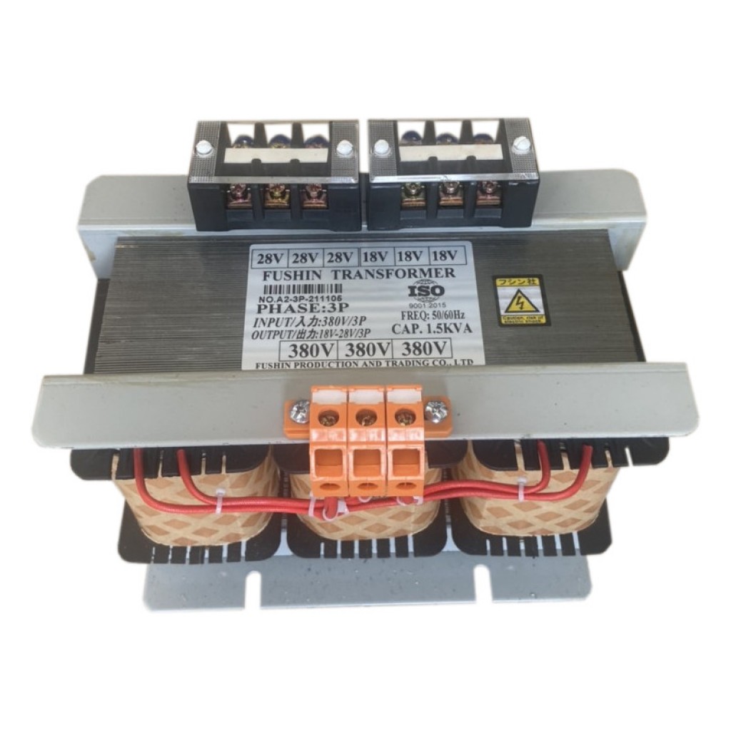 Biến áp cách ly 3pha 380V ra 18V/28V - 1.5KVA