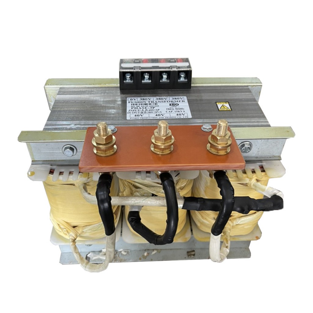 Biến áp trần cách ly 3pha vào 40V ra 380V - 15KVA
