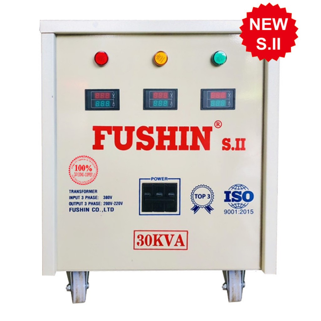 Biến áp tự ngẫu 3pha - 30KVA (S..II) - 100% dây đồng