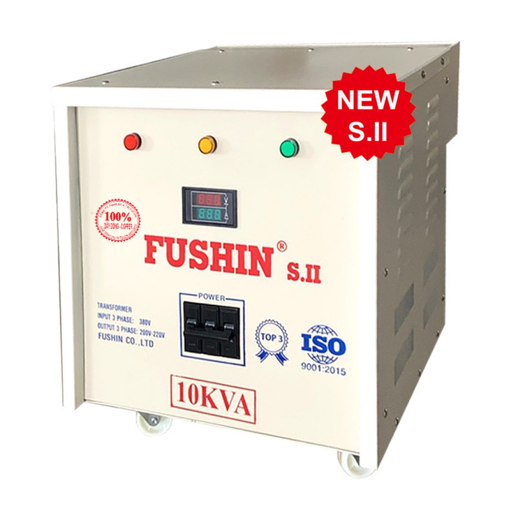 Biến áp tự ngẫu 3pha - 10KVA (S.II) - 100% dây đồng