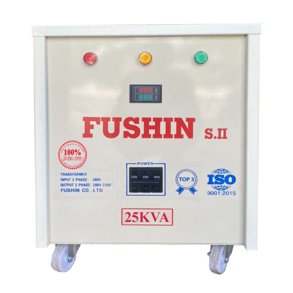 Biến áp tự ngẫu 3pha - 25KVA (S..II) - 100% dây đồng