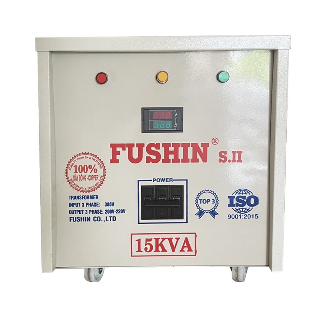 Biến áp tự ngẫu 3pha - 15KVA (S.II) - 100% dây đồng