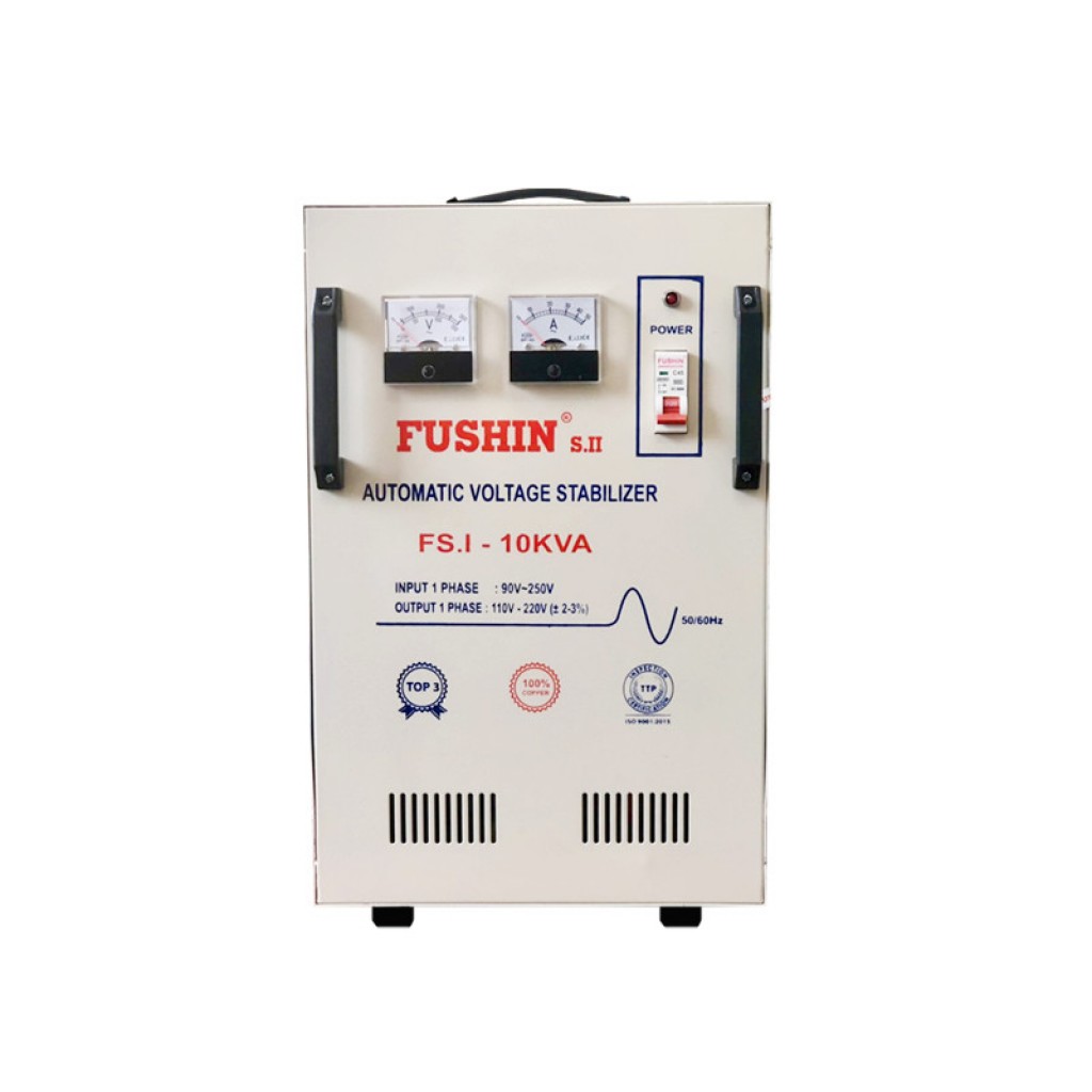 Ổn áp 1 pha 10KVA - Dải 90V~250V Fushin