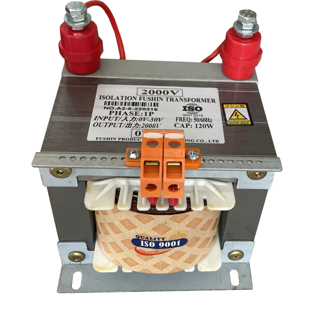 Biến áp cách ly vào 30V ra 2000V - 120W