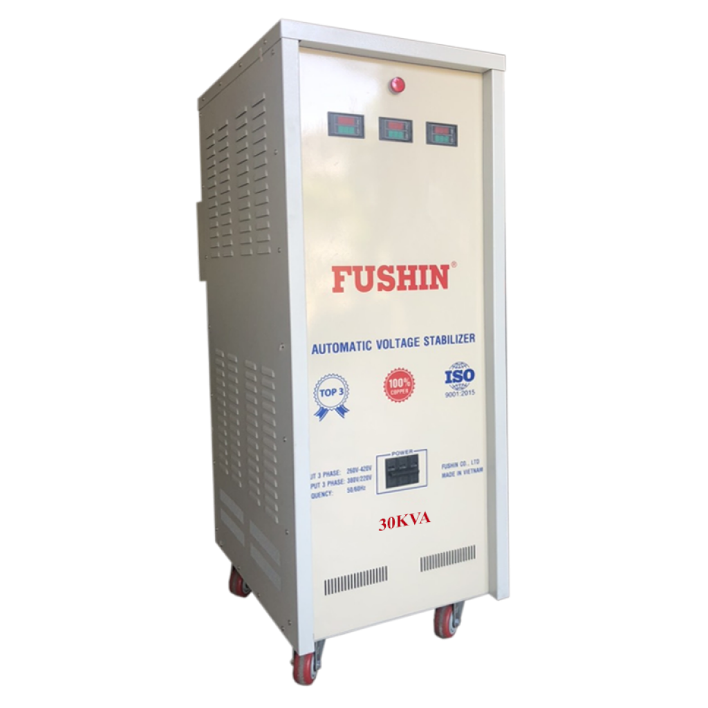 Ổn áp 3 pha dải  260V~420V ra 380V 30KVA Fushin