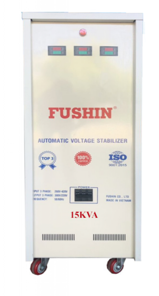 Ổn áp 3 pha dải 260V~420V ra 380V 15KVA Fushin