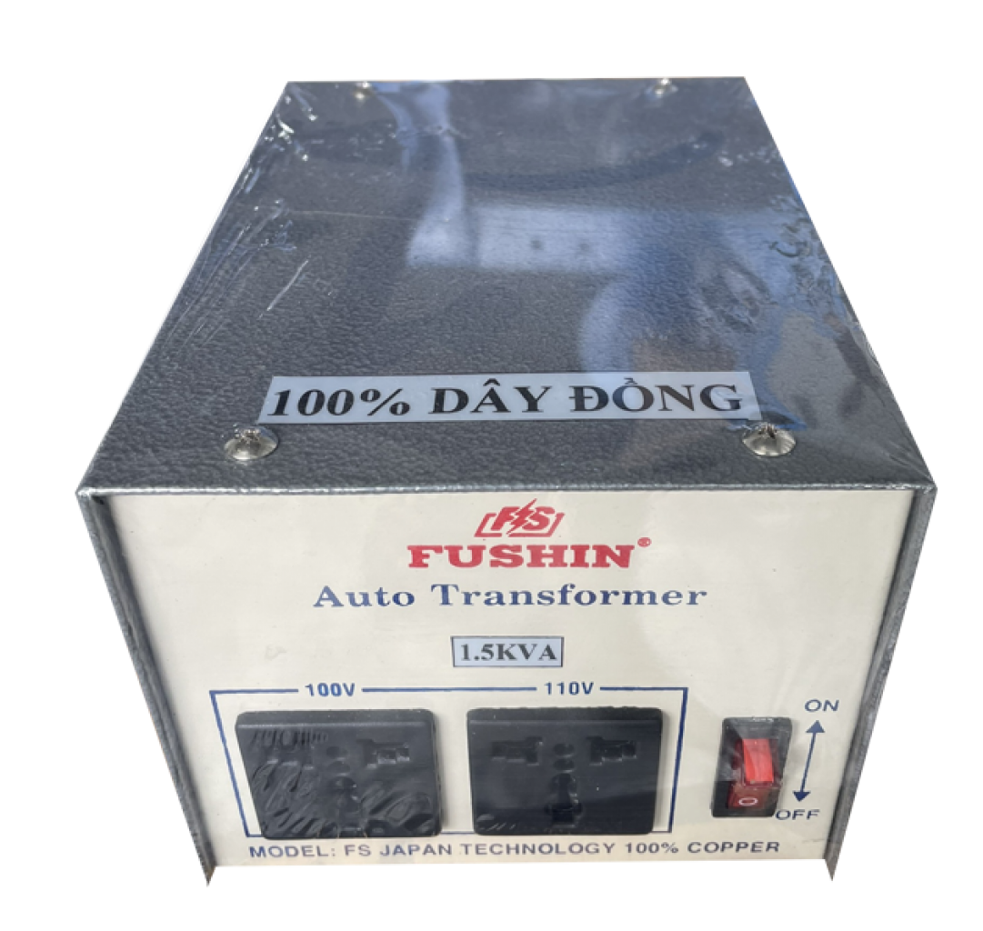 Biến áp tự ngẫu 1P 220V/110V 1.5KVA-Dây Đồng