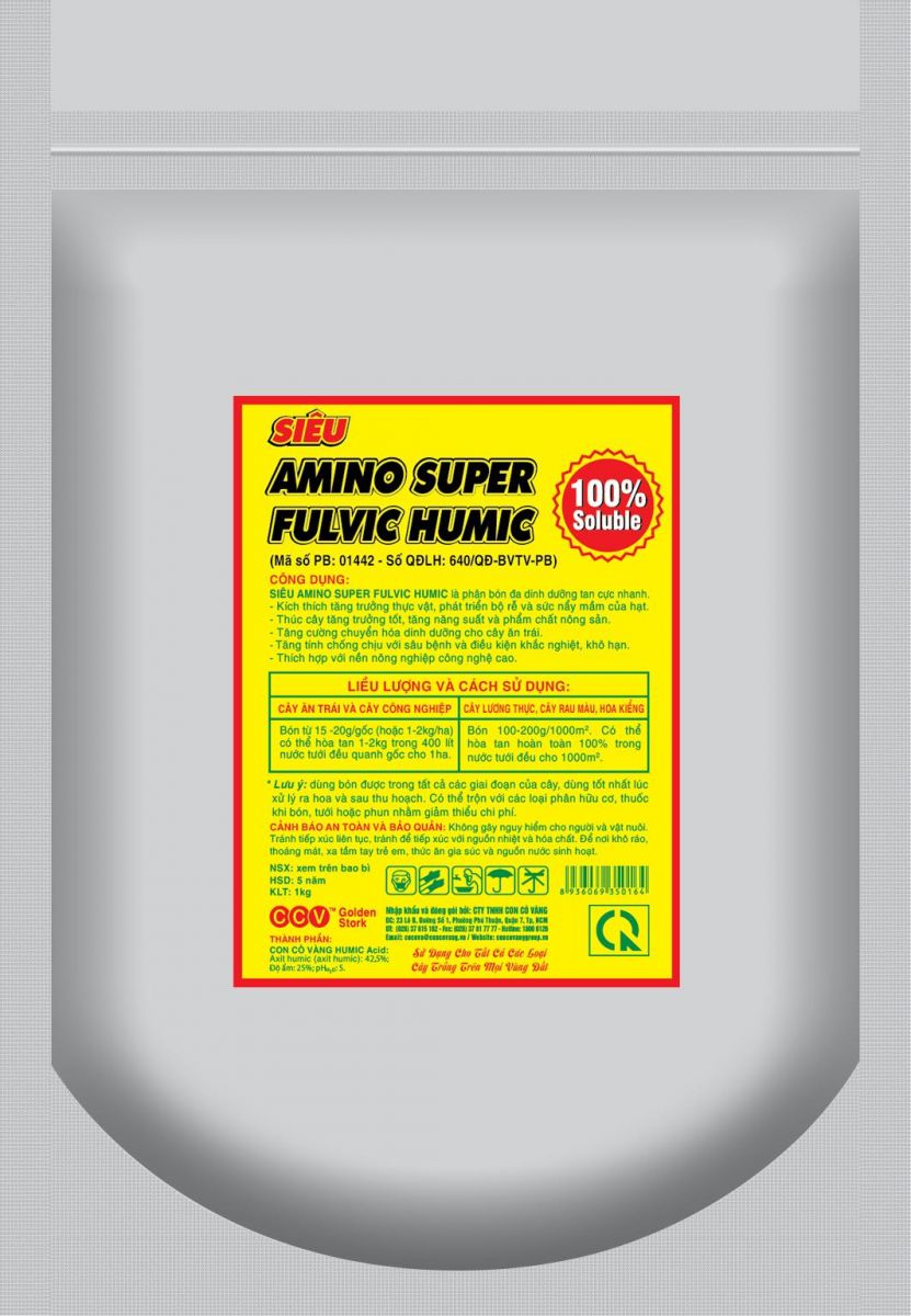 Amino Super Fulvic Humic - PHÂN BÓN LÁ HỮU CƠ SINH HỌC CAO CẤP