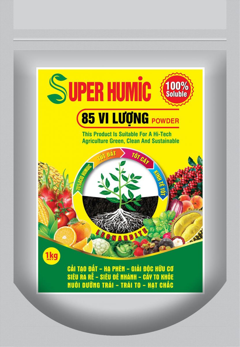 Super Humic 85 vi lượng - PHÂN BÓN LÁ HỮU CƠ SINH HỌC CAO CẤP