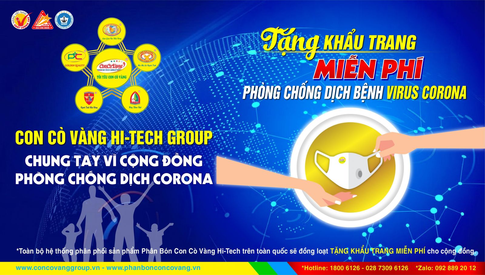 CON CÒ VÀNG HI-TECH GROUP : Chung Tay Vì Cộng Đồng Phòng Chống Dịch Corona