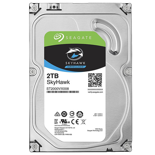 HDD Seagate Skyhawk 2TB 64MB ST2000VX008 dòng chuyên dụng camera hoạt động 24/7, tiết kiệm điện năng