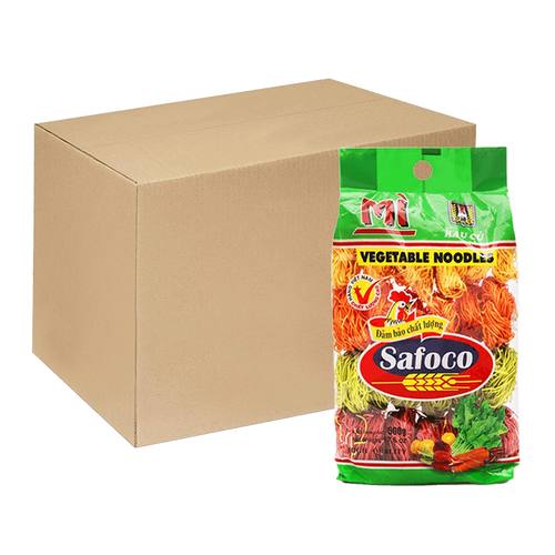 [Thùng] Mì Sợi Nhỏ Rau Củ Safoco 500g x 20 Gói