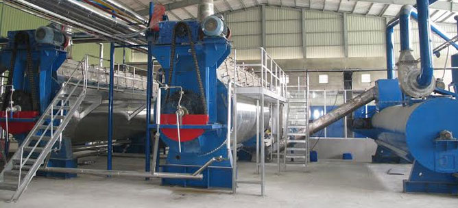 Máy Sấy Đĩa Trên Dây Chuyền Dầu cá - Bột Cá