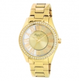 Transparent Watch with Gold Link Strap