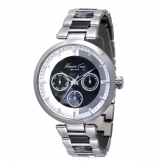 Multifunction Watch With Metal And Black Marble Link Strap