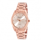 Rose Gold Watch with Link Strap and Genuine Diamond