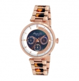 Rose Gold Watch with Tortoiseshell Link Strap