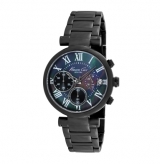 Gunmetal Chronograph Watch with Mother-Of-Pearl Dial 