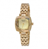 Gold Watch with Faceted Mirrored Dial