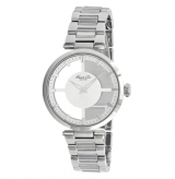 Transparent Watch with Silver Link Strap