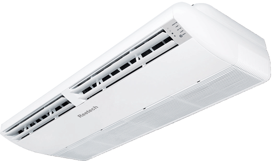 Air conditioner with ceiling and floor