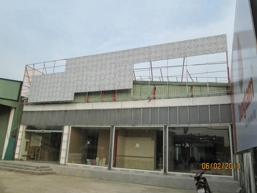 Công trình thi công mặt dựng Alu