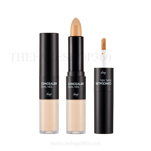 [CHÍNH HÃNG] KEM CHE KHUYẾT ĐIỂM HAI ĐẦU TIỆN DỤNG THE FACE SHOP CONCEALER DUAL VEIL EX 4.3G(#201- TONE BE SÁNG))