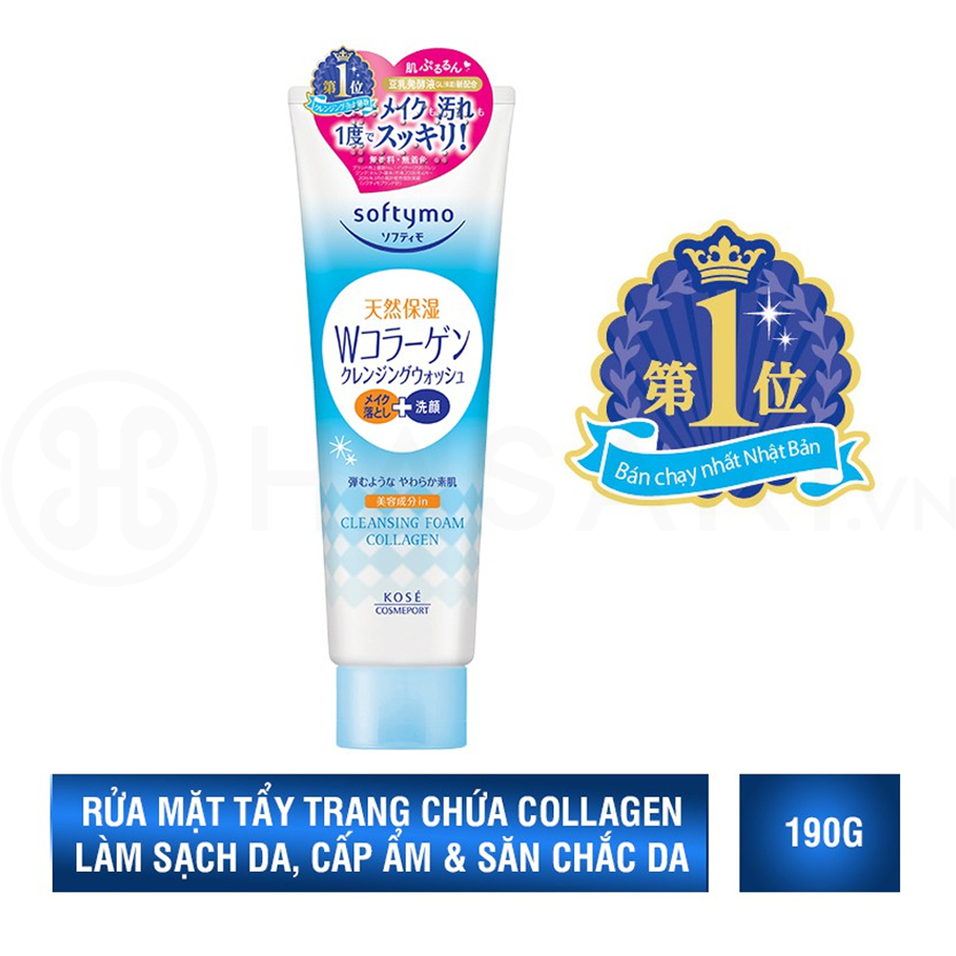 Sữa rửa mặt Kose Softymo Cleansing Foam Collagen (190g)
