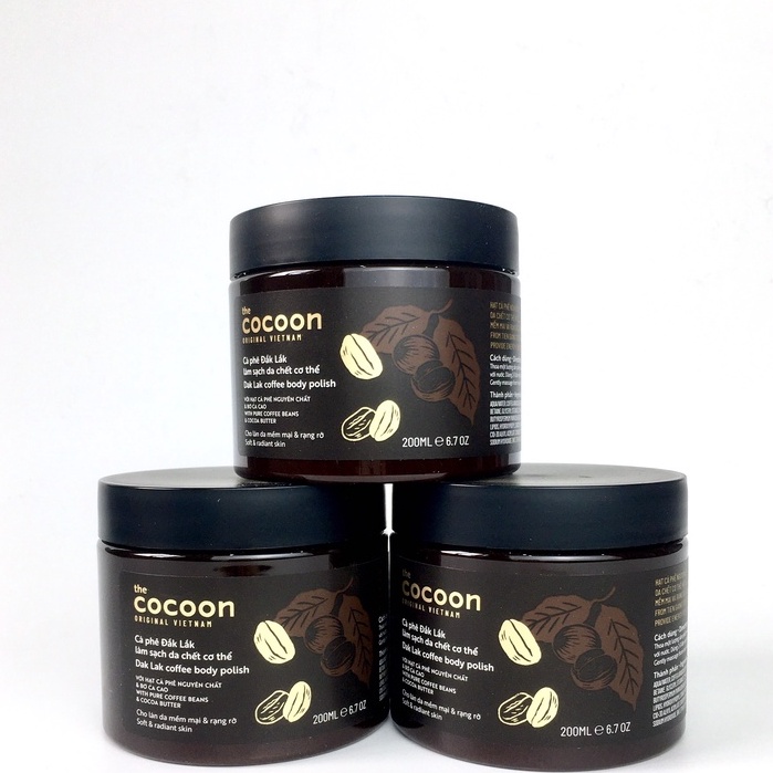 Tẩy Da Chết Cocoon Cà phê Đắk lắk làm sạch da chết Dak Lak Coffee Body Polish 200ml