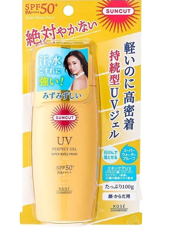 Gel chống nắng Kose Suncut Perfect Gel SPF50/PA++++ chống nước và sáng nhẹ da (100g)