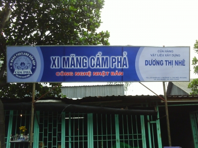 Bảng hiệu xi măng Cẩm Phả 2