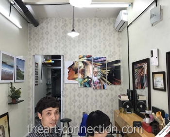 Thi công tranh canvas tại salon tóc Quận Bình Thạnh