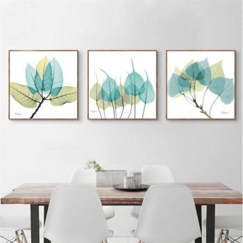 Bộ 3 tranh canvas Lá Bồ Đề