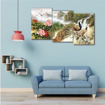 Tranh Gỗ Đôi Chim Công Cách Điệu 40x60x3