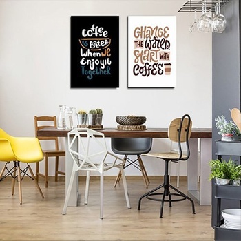 Tranh Gỗ Slogan Văn Phòng Coffee Is Better
