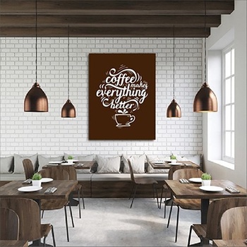 Tranh Gỗ Coffee Makes Everything Chetter