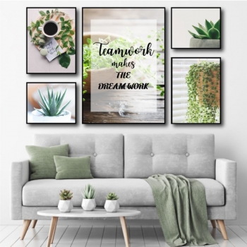 Tranh Gỗ Teamwork Makes The Dreamwork