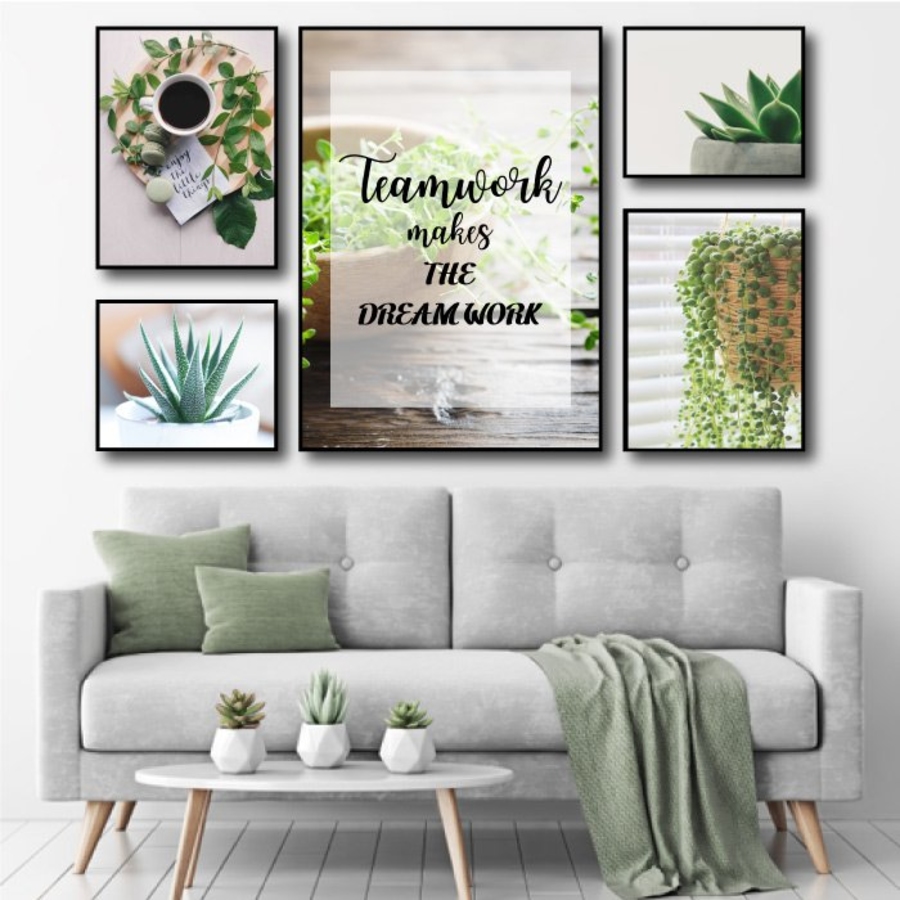 Tranh Gỗ Teamwork Makes The Dreamwork