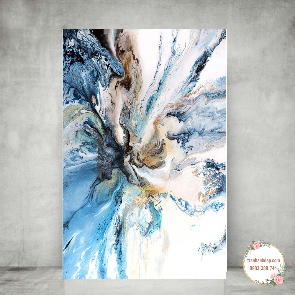 Tranh đơn canvas sơn dầu Đại dương đầy màu sắc