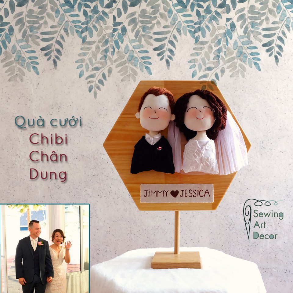 Quà cưới Chibi chân dung