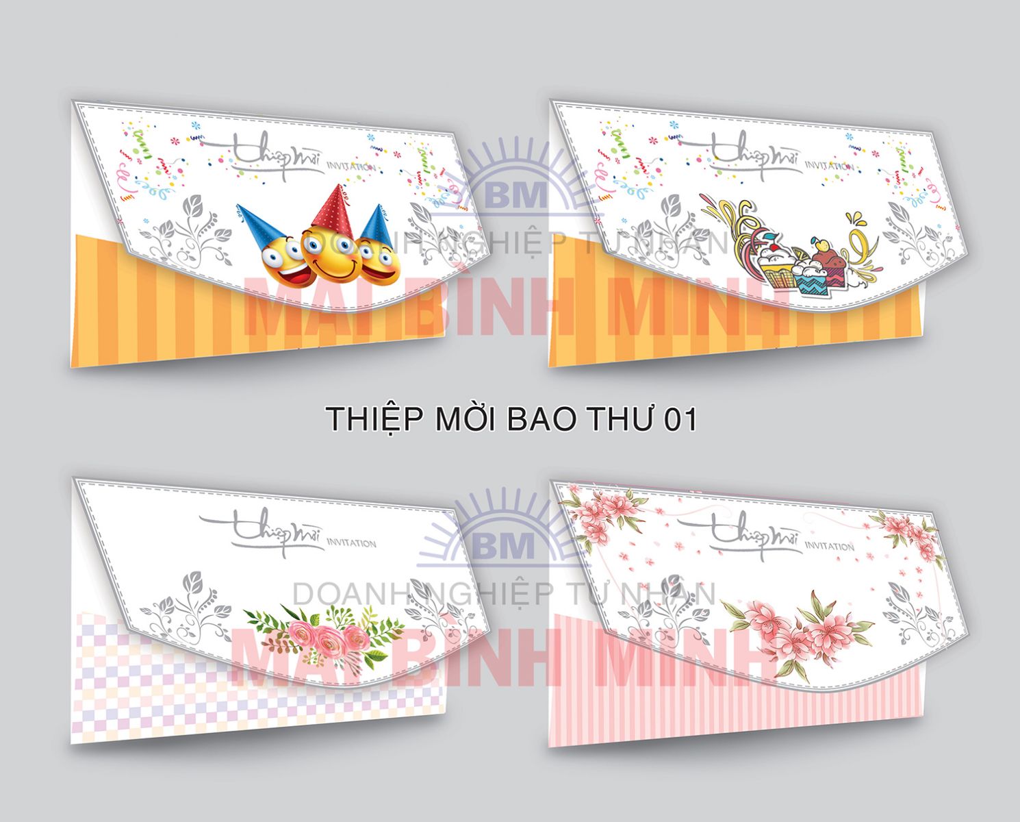 Thiệp mời bao thư 01